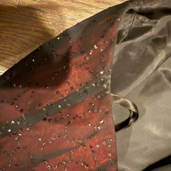 ❤️🖤 Vintage Y2K Red & Black Glitter Overlay Gown 🖤❤️ - Picture 6 of 11